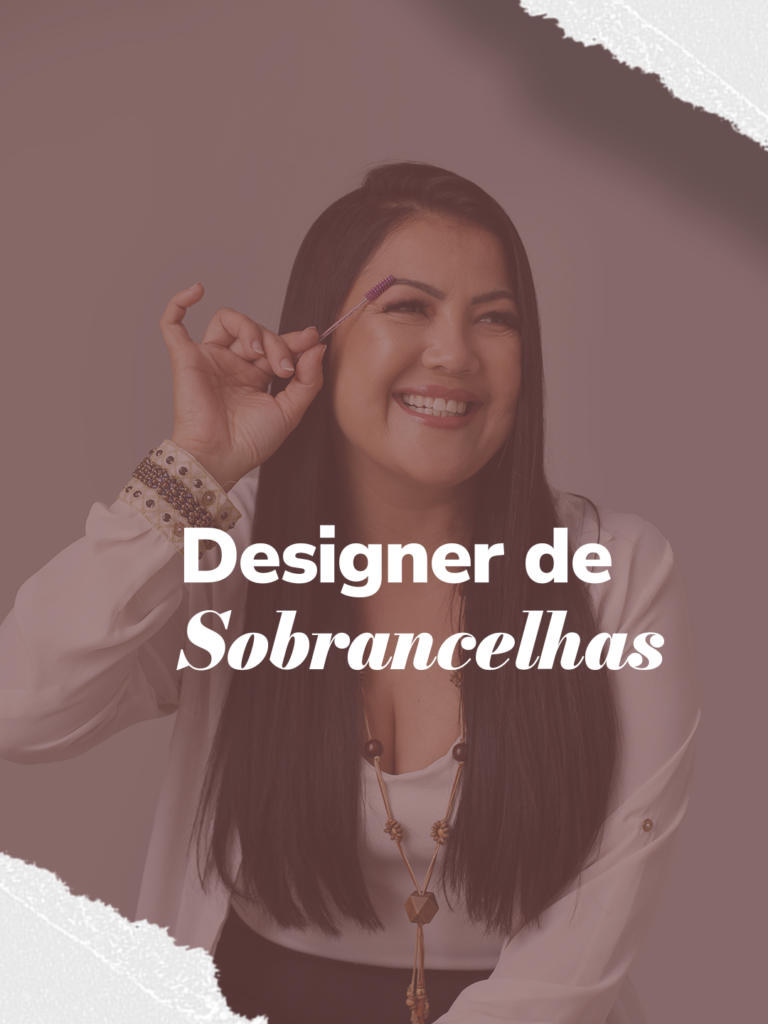 Capa curso profissionalizante Designer de sobrancelhas - no Casarão da Beleza